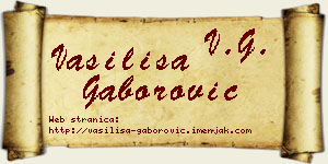 Vasilisa Gaborović vizit kartica